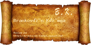 Brankován Kámea névjegykártya